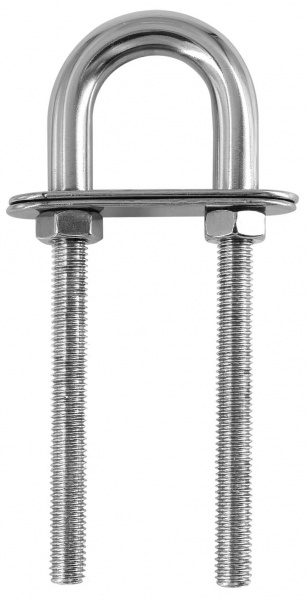 U-Bolzen / Bügelbolzen mit Gegenplatte aus Edelstahl V4A