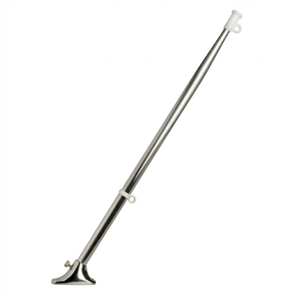 Edelstahl Flaggenstock 14 x 400mm Halter ABS verchromt