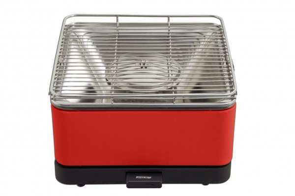 Feuerdesign "Teide" Holzkohlegrill, Farbe: rot
