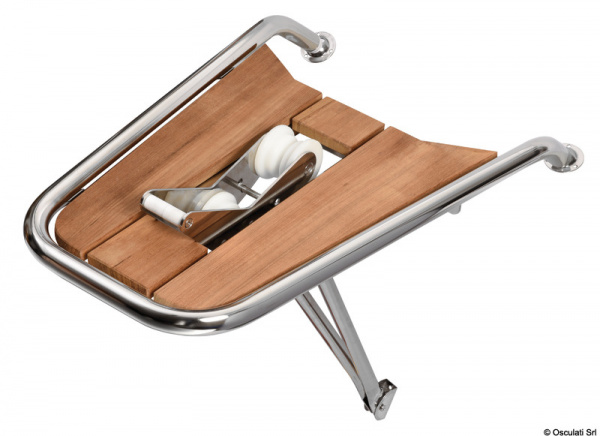 Bugspriet aus Edelstahl AISI 316/Teak Bugrolle