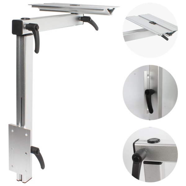 Abnehmbares Tischgestell für Wandmontage, drehbar, Aluminium