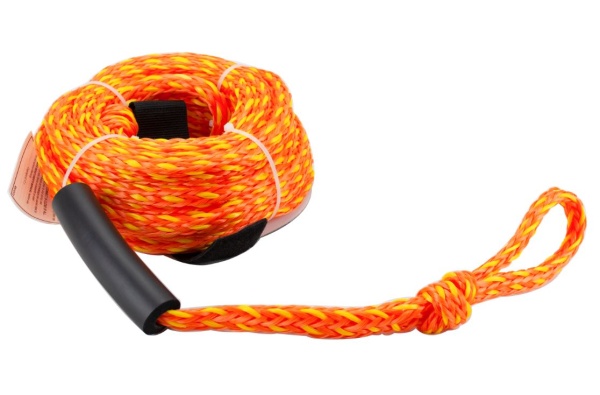 Tube Rope Tow Seil Zugleine Wasserleine Schleppleine 4 Person Wasserski Wakeboard orange gelb