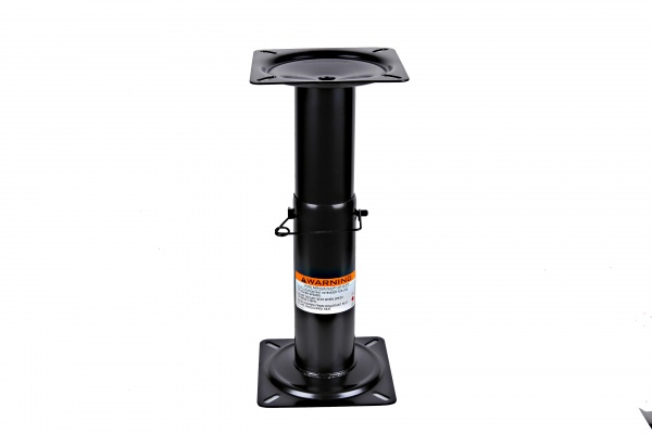 Stuhlfuß Economy aus schwarz lackiertem Stahl, höhenverstellbar 30 cm - 45 cm