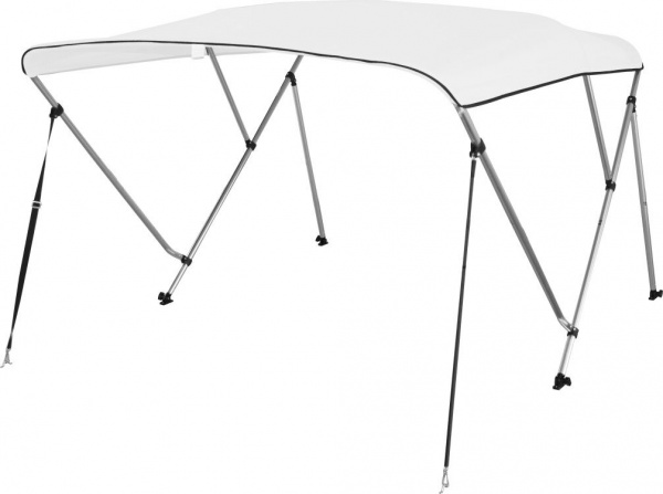 Bimini Top Deluxe Sonnenschutz mit 3 Armen, Aluminium, L183xH117cm, verschiedene Breiten, weiss