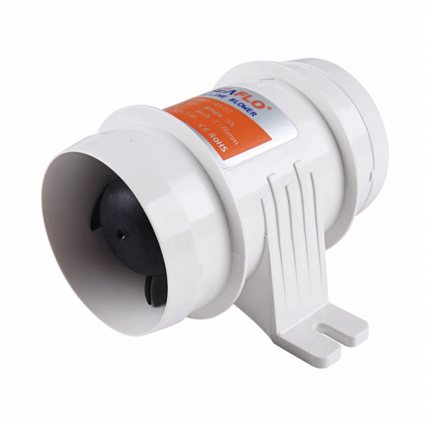 Seaflo In-Line Blower / Luftgebläse, 12V, D 76 mm, 145 CFM
