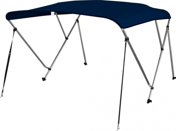 Bimini Top Deluxe Sonnenschutz mit 3 Armen, Aluminium, L183xH117cm, verschiedene Breiten, dunkelblau