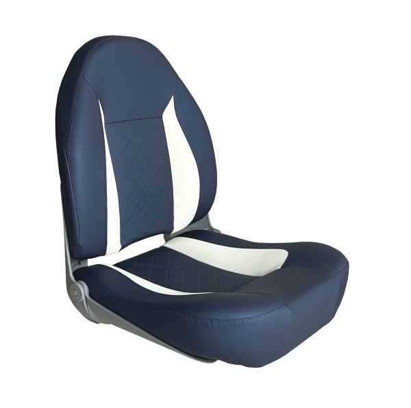 Klappsitz / Bootssitz / Bootsstuhl "LIPPE", Vinylleder Haptik ähnlich Stoff