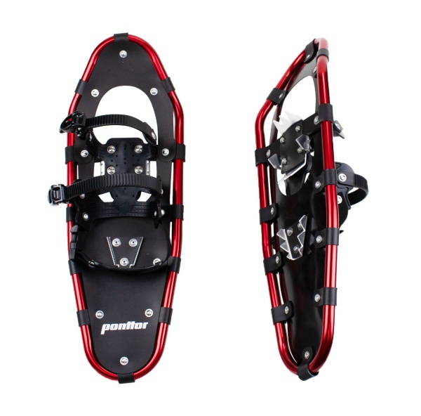 PONTTOR Schneeschuhe, Allround, inkl. Tragetasche, Farbe: schwarz-rot