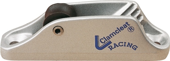 Clamcleat CL236 Racing Junior Klemme mit Oberrolle für Tauwerk 3-6 mm, silber