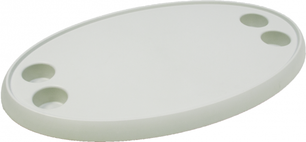Tischplatte aus Kunststoff, weiß, oval 76,2 x 45,7 cm