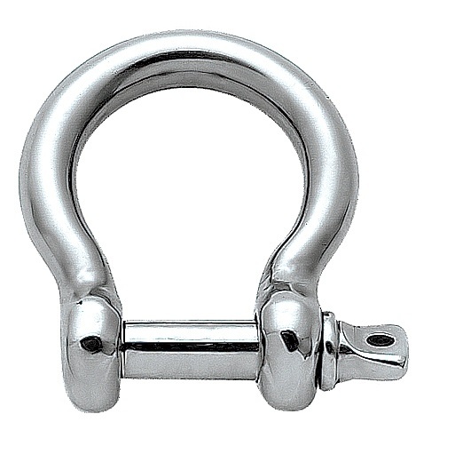 4 x Schäkel geschweift aus Edelstahl A4, verschiedene Größe 4 - 10 mm