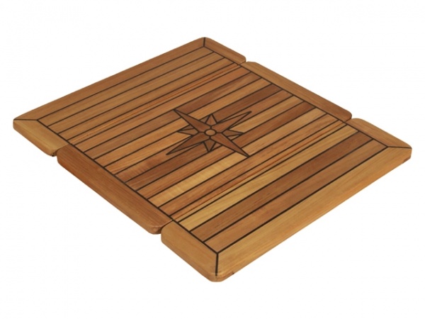EUDE - Teak Tischplatte Wing Stabdeckdesign, 34/68 x 80cm
