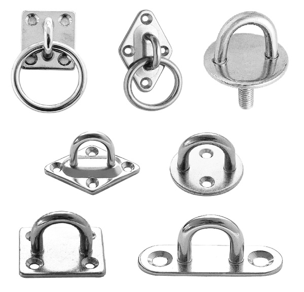 4 x Augplatte aus Edelstahl V2A