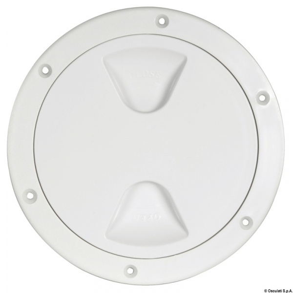 Inspektionsdeckel weiß Schraubenverschluß