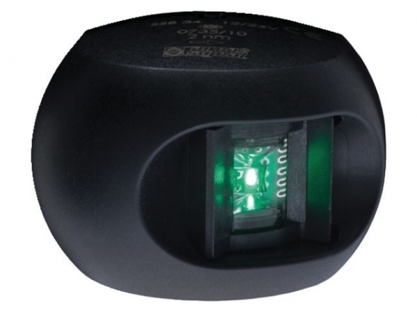 Aqua Signal - LED Positionsleuchten AS34 Steuerbord schwarz 12/24V