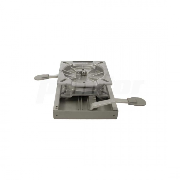 Drehscheibe aus Aluminium, mit Schlitten, Verriegelung an 8 Positionen