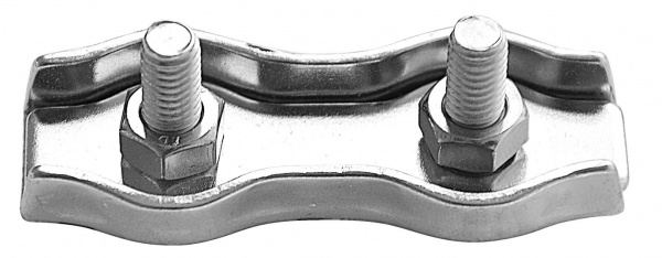 4 x Seilklemme Duplex aus Edelstahl A4